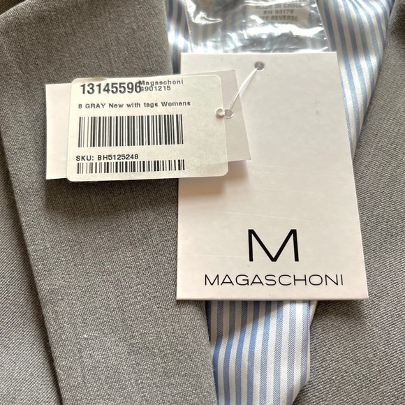Career Blazer by Magaschoni Lined 2-Button in Heathered Gray (8) New with Tag - Picture 12 of 12